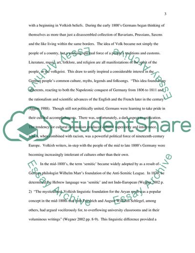 Volkish Thinking and Nazi Policies