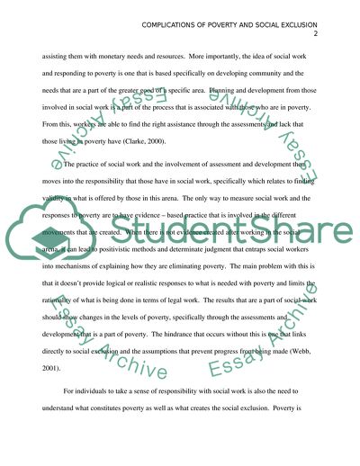 Poverty, Social Inclusion, and Social Work