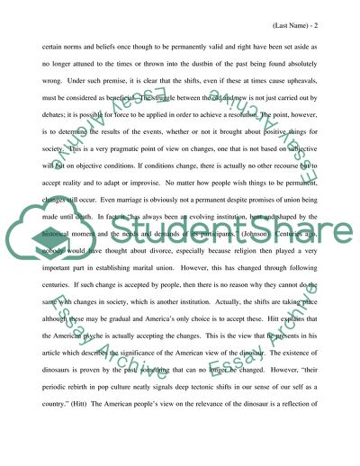 Accepting Change Is to Americas Benefit