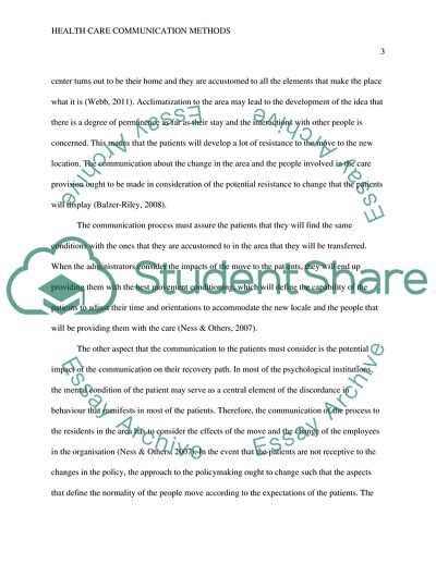 Health Care Communication Methods