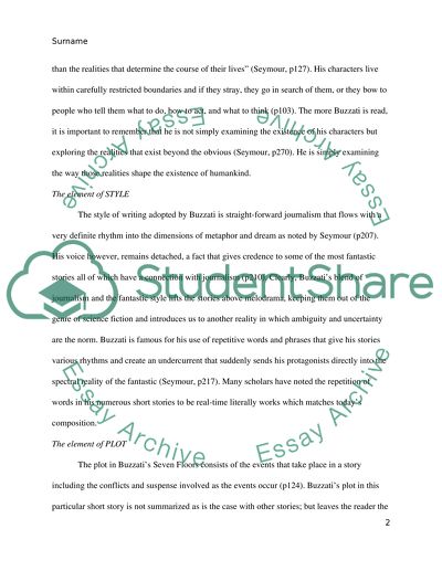 Seven Floors by Dino Buzzati