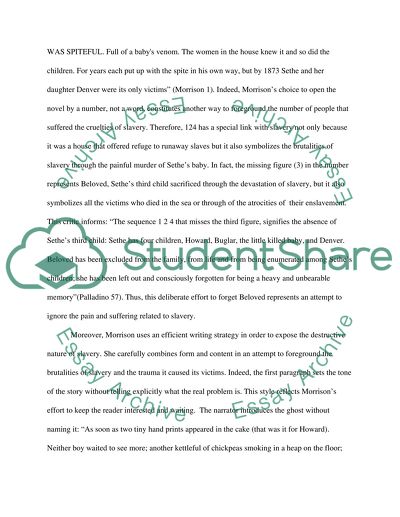 The Novel Beloved by Toni Morrison