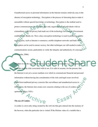 Cyber Law and the Use of Cookies
