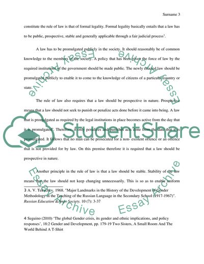 Overcoming the Gendered Limits of the Rule of Law by Development Organizations