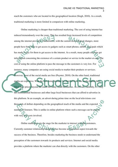 Differences between online and traditional marketing