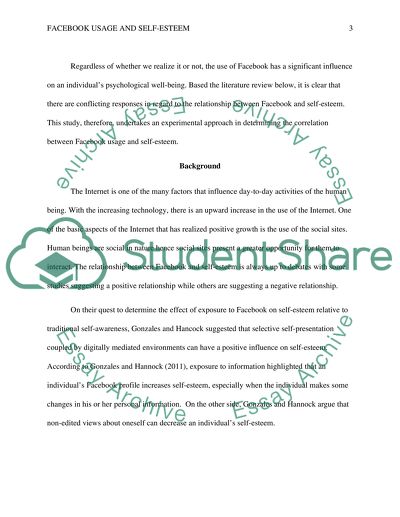 Positive Correlation Between Facebook Usage and Self-Esteem