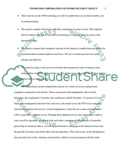 Twohands Corporation Network Security Policy