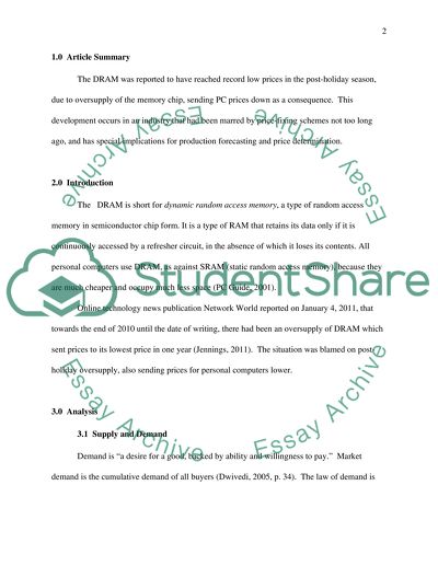 Price Elasticity for Electronic Chips