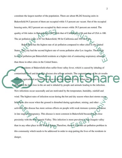 Community Assessment: Air Pollution in Bakersfield