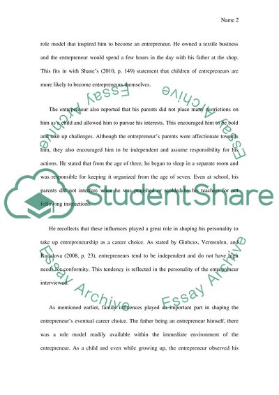 Entrepreneurship - Personality and Venture Management