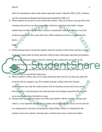 Online Learning Versus Campus Learning