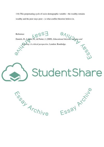Functionalist and Conflict Theories