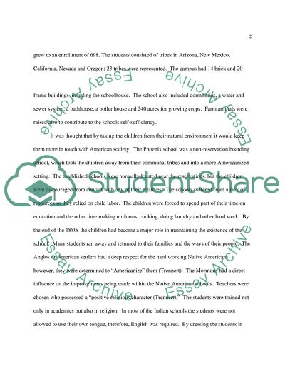 Educating the Native Americans in Arizona: From 1891 until Today