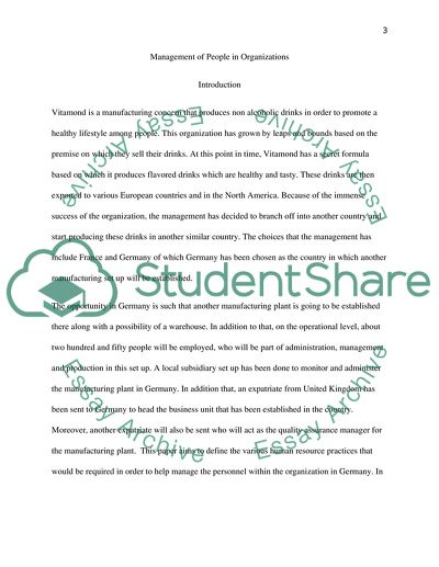 Management of People in Organizations