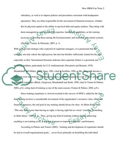 The Effective Management of International Human Resources