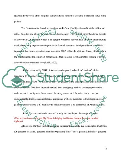 The Financial Impact of Undocumented Immigrants in Emergency Rooms