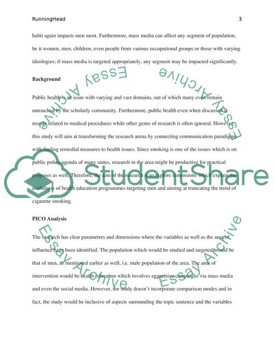 Health Programs on the Reduction of Cigarette Smoking Trend among Men