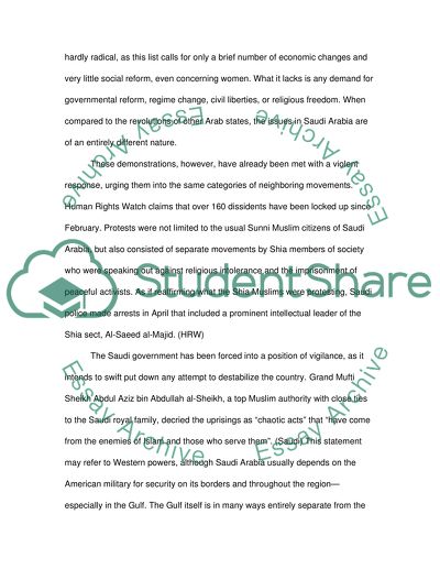 Effects on Saudi Arabia