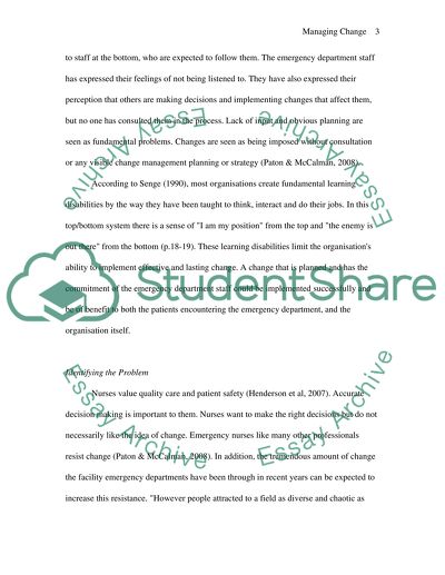 Managing Change in Healthcare Organisation