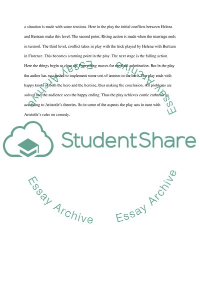 All Well that Ends Well Critique