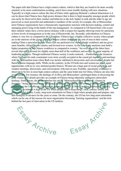 The Difference in American and Chinese Culture Management