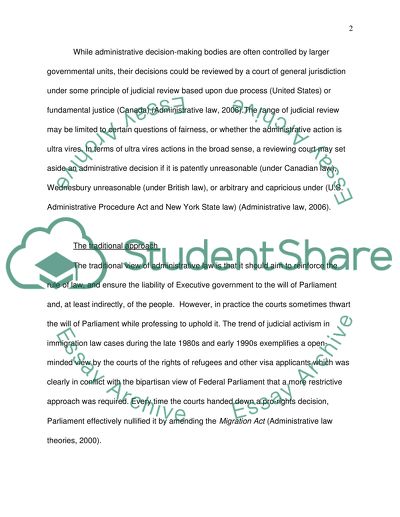 Administrative law theories