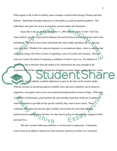 The Cult of Celebrity - Heroes & Celebrity