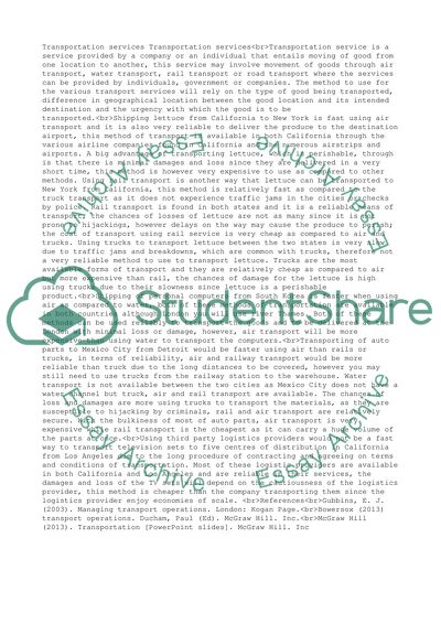 Transporation Services