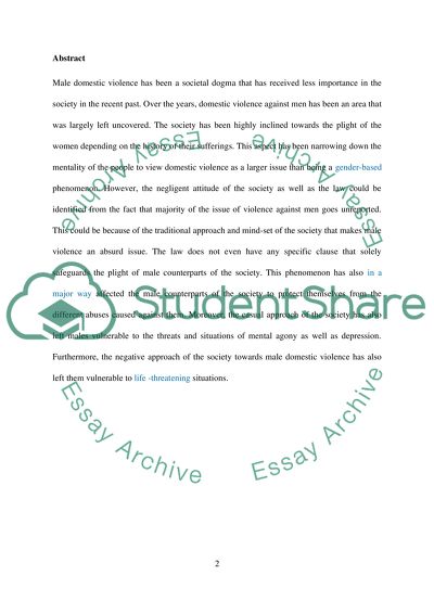 Male Domestic Violence