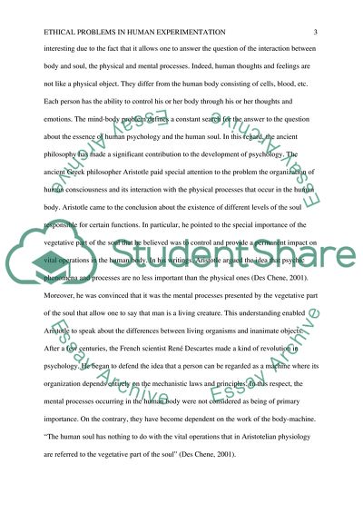 The Further Development of Human Experimentation