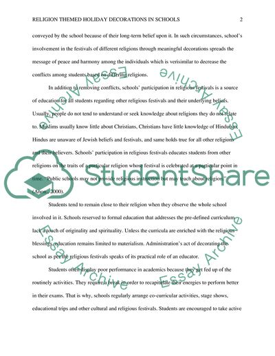 Should Schools Have Religion Themed Holiday Decorations