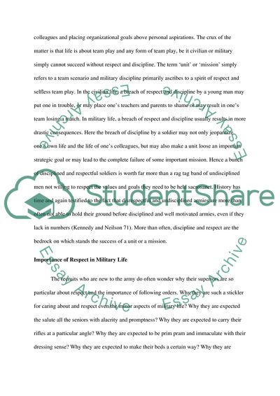 The Importance of Respect and Following Orders