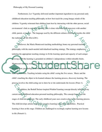 Philosophy of My Personal Learning