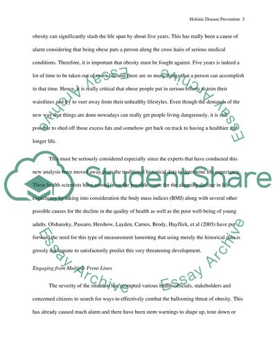 Holistic Disease Prevention and What Constitutes a Healthy Lifestyle