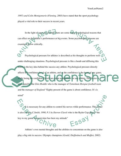 The Role of Stimulation in Cognitive Sport Psychology