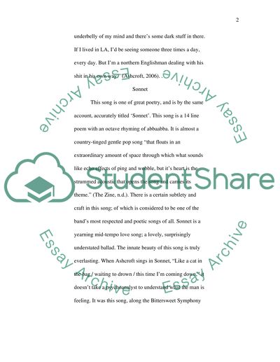 Biography on Richard Ashcroft & ExplicationInterpretation of song