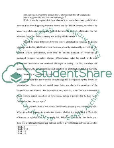 Does the World Really Need Globalization