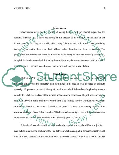 The History of Cannibalism