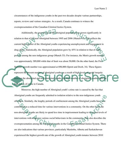 Overrepresentation of aboriginal youth in the canadian criminal justice system