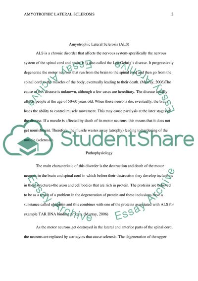 Amyotrophic Lateral Sclerosis