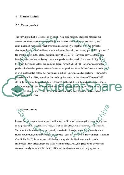 Ideal Marketing Mix for Beyonc