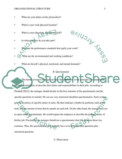 Human Resource - Organizational Structure