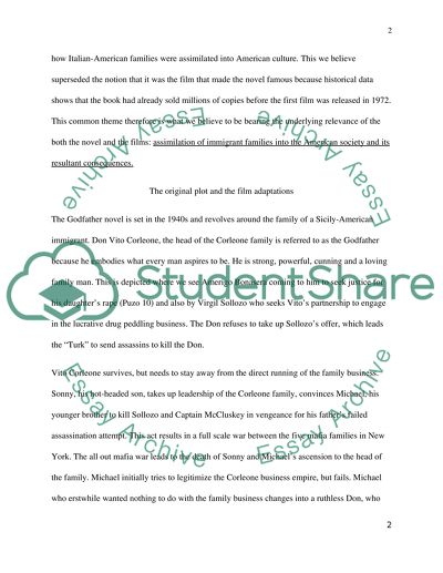 A Comparison of Novel and Film The Godfather