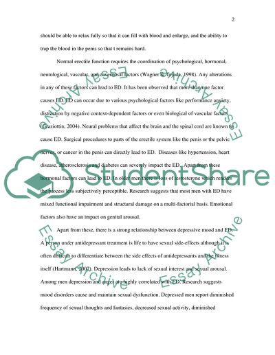 Sexual Dysfunction: Male Erectile Disorder