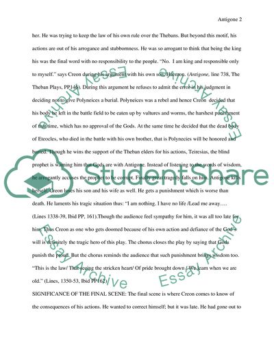 Antigone Written Response