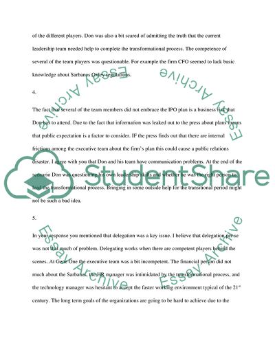 The Gene One Managerial Strategy