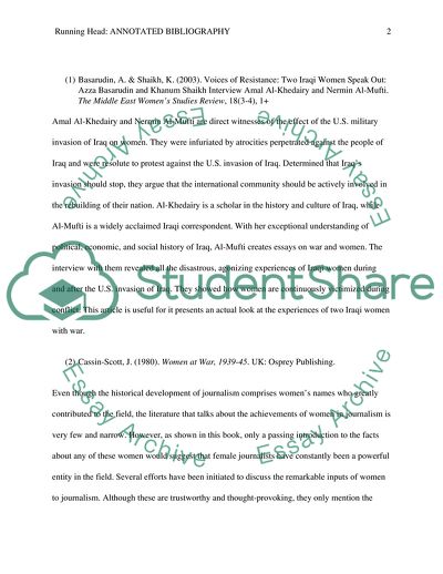 History of Women in War