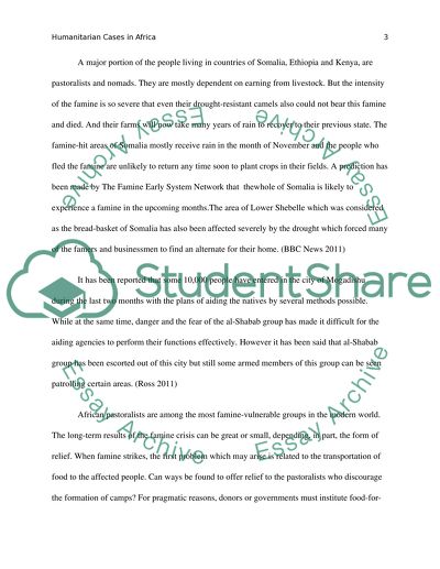 Humanitarian Cases in Africa