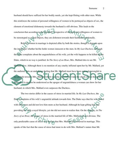 My Last Duchess vs The Story of an Hour