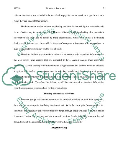 Domestic terrorism and international terrorism